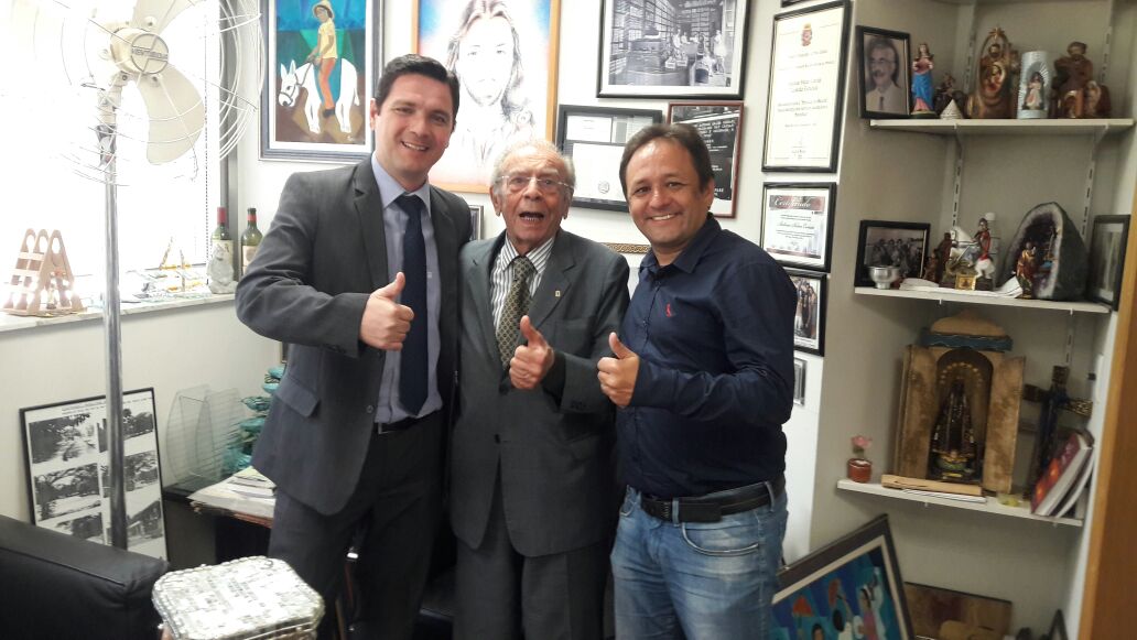 Prefeito Thiago e assessor José Orleans e o deputado Curiati