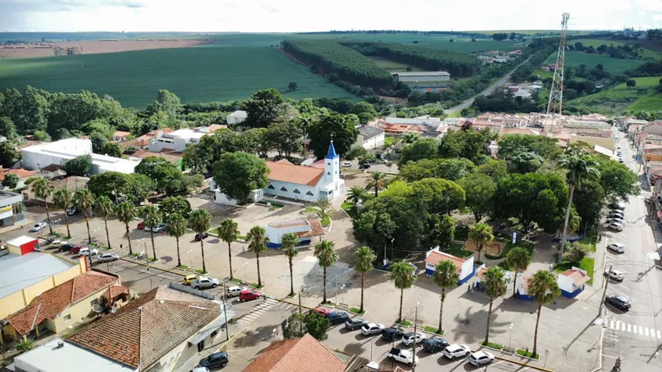 Imagem divulgação - Vista aérea da Praça Central de Paranapanema